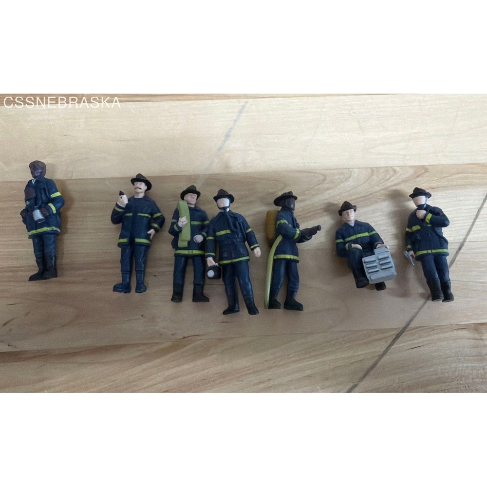 Preiser 10487‎ HO Scale Modern German Firefighters 1:87 Mini Figures Set Painted
